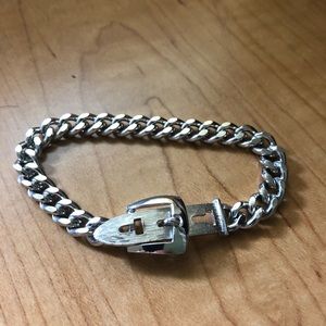 Vintage Avon Buckle Bracelet - Silvertone